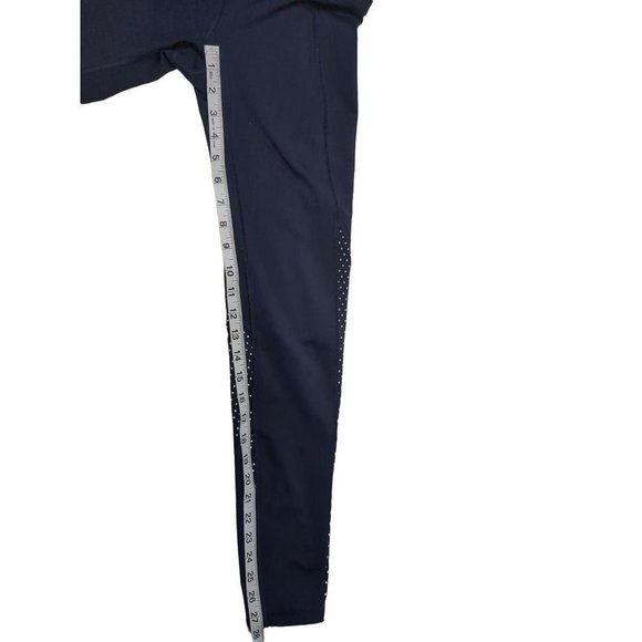 Gap Fit Leggings Womens M Blue Silver Polkadot Reflective Full Length GFast - Picture 8 of 8